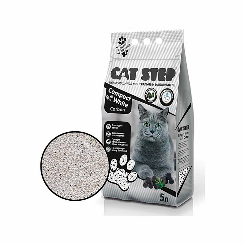 Cat Step Compact White - наполнитель глиняный (комкующийся)