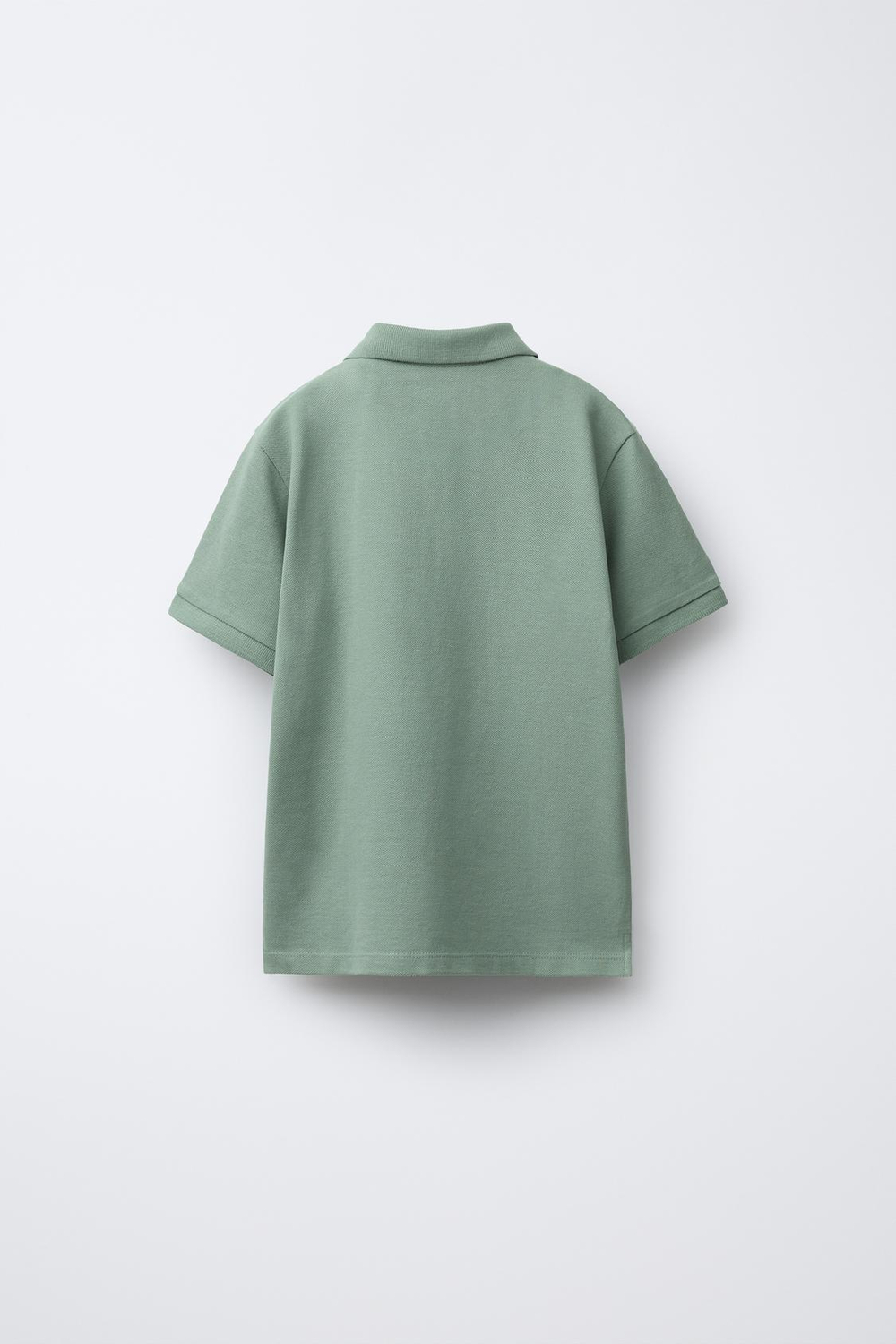 ZARA БАЗОВОЕ ОДНОТОННОЕ ПОЛО, ХАКИ