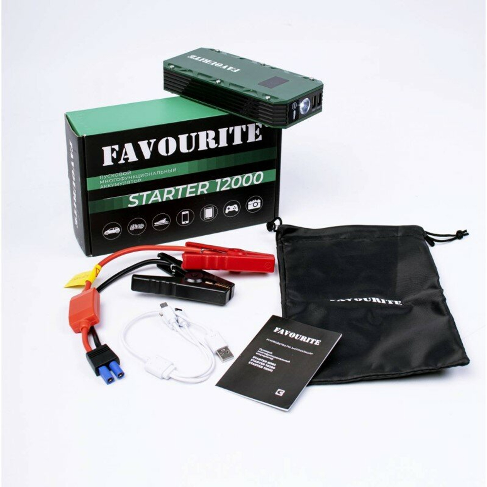 Пусковой многофункциональный аккумулятор FAVOURITE STARTER 12000 5В/2А 12000мАч