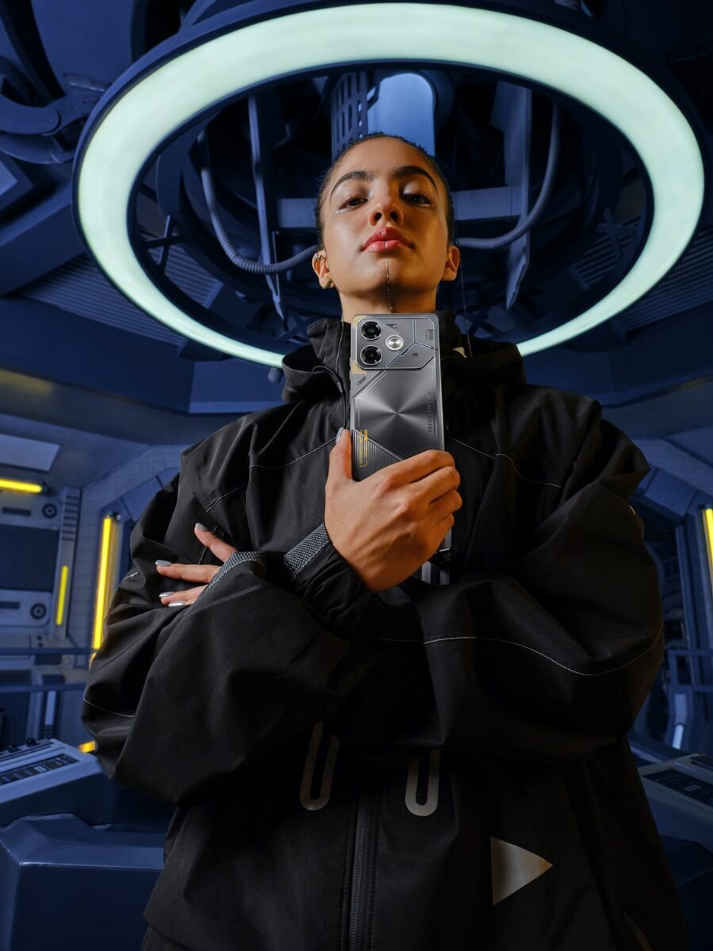 Смартфон Tecno Pova 6 8/256GB, Android 14, 120Гц, 6.8", Full HD, AMOLED, Meteorite Grey