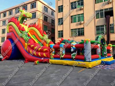 Профессиональный надувной батут "Гранд-саванна" 17*10*9 м