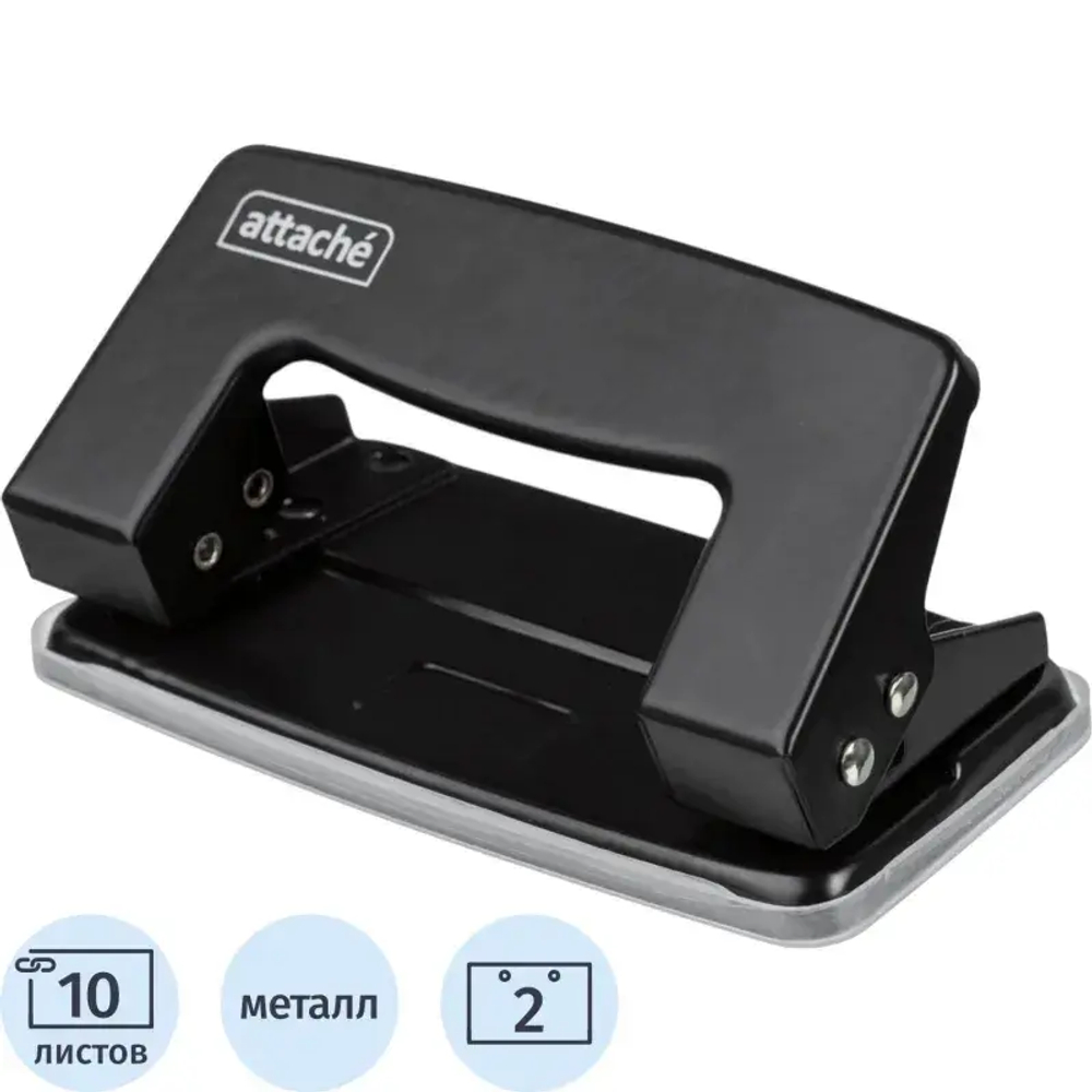 Дырокол ATTACHE 6304 до 10л., металл., черный