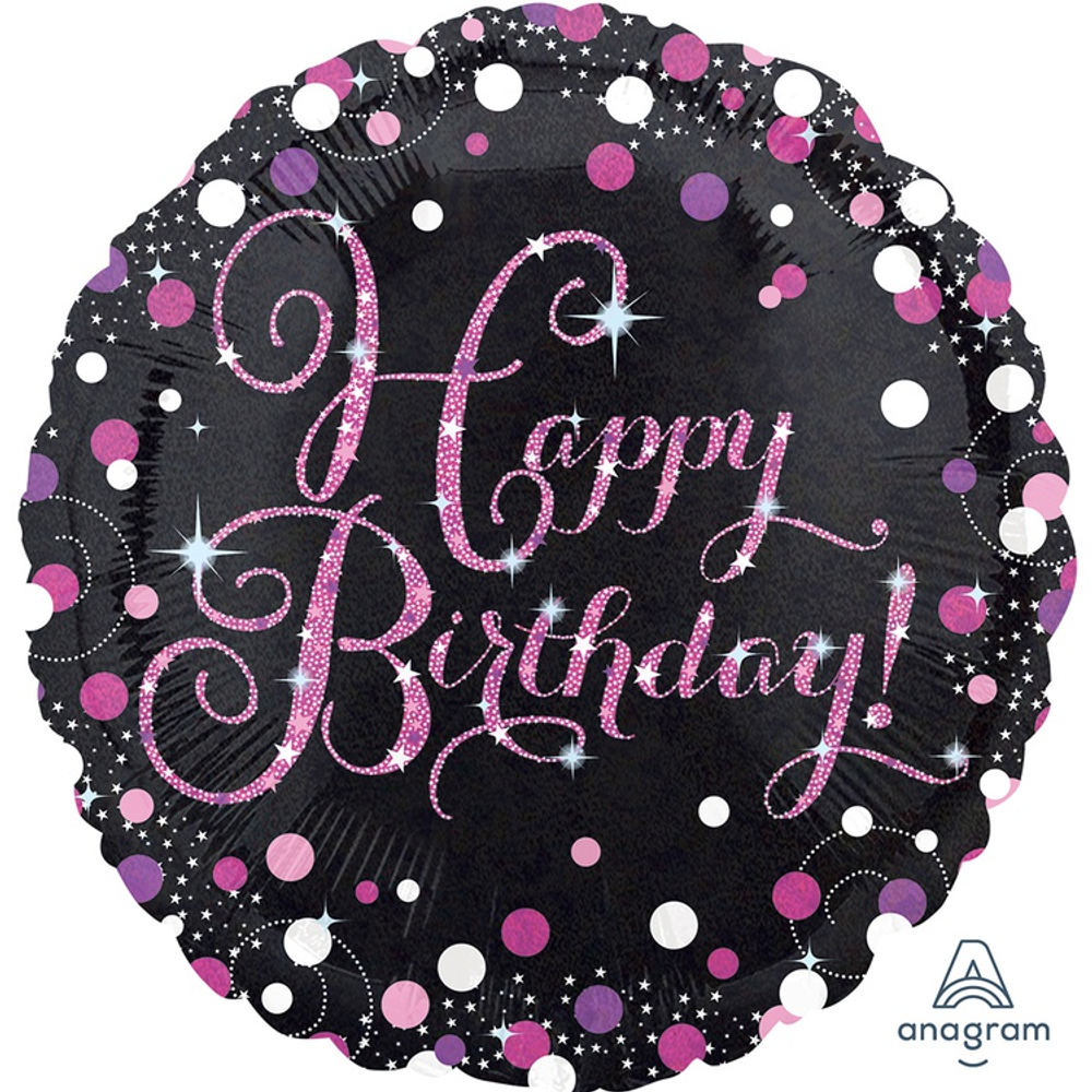 Шар Фольгированный Горошек (Черный)