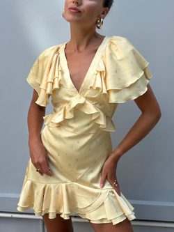 Платье Sempre мини лимонный