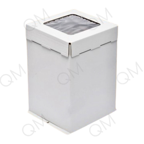 Коробка для торта с окошком 500*500*500 мм белая, 25 шт