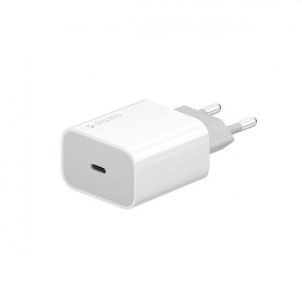 Адаптер питания Deppa USB Type-C Power Delivery 20Вт D-11391 (5В/ 3А, 9В/ 2А, 12В/ 1.5А) Белый