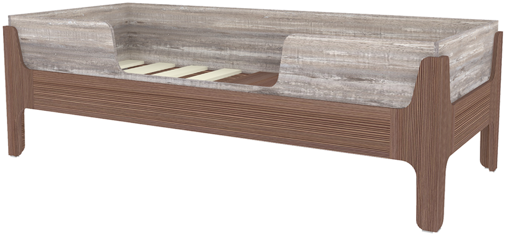 Кровать односпальная КарИВи Лотос  Бодего Темный Бетон