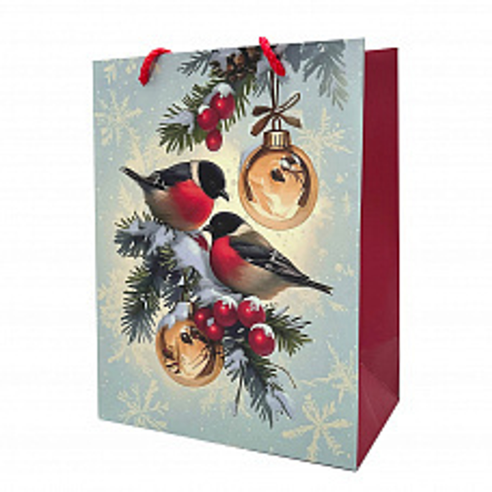 Пакет ламинированный 18*23см. "Снегири" 210гр/м2 (Центрум)