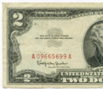 Банкнота США 2 доллара 1963 A 09665699 A. VF