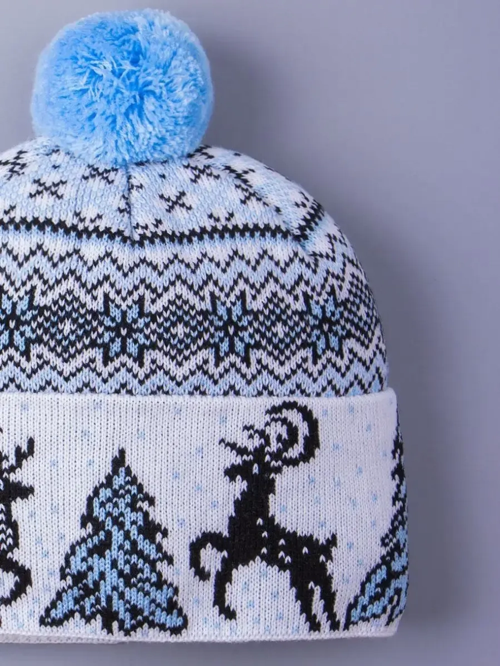 Шапка зимняя вязаная детская