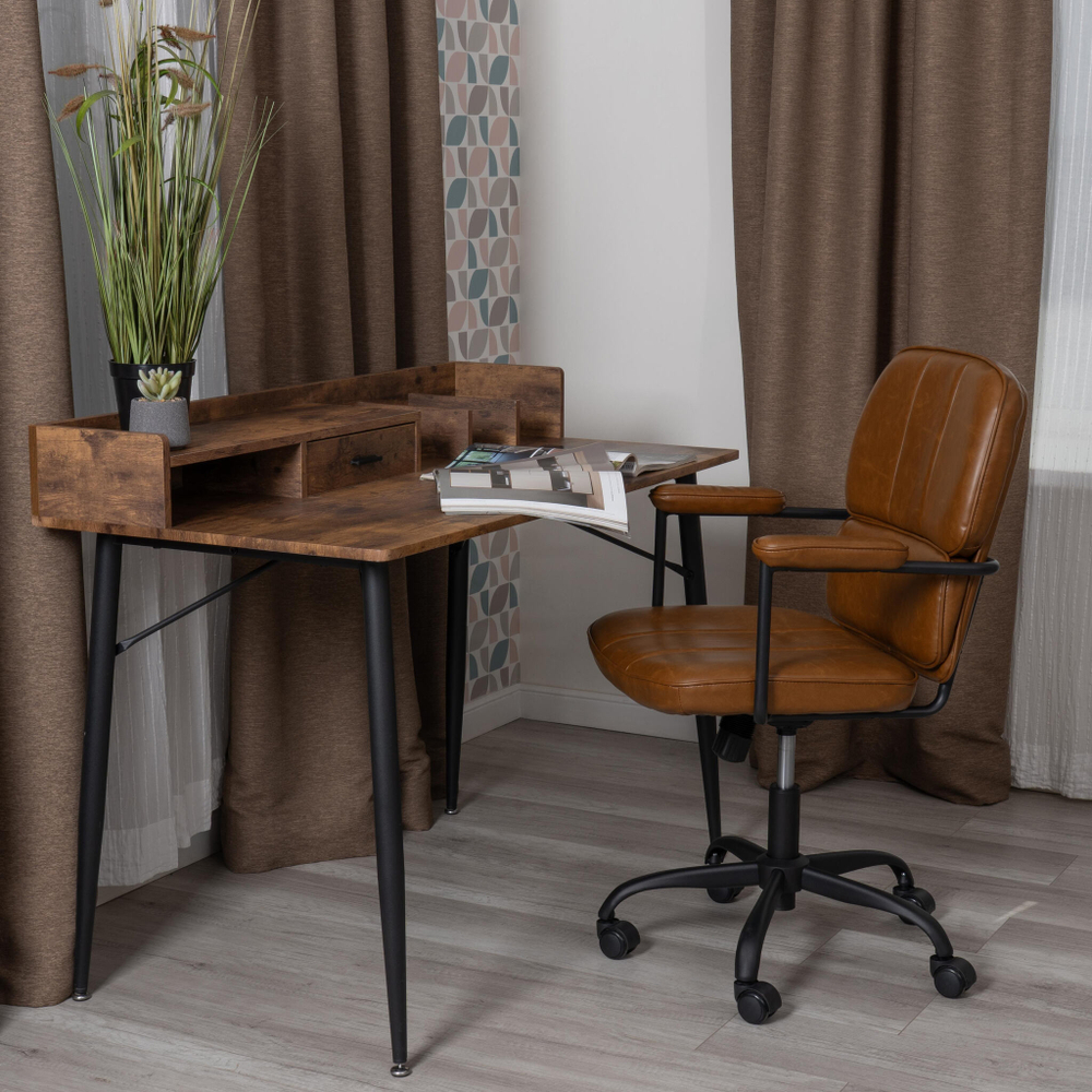 Кресло ALPHA иск. кожа, Brown (коричневый)