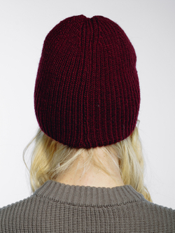 Шапка вязаная "Fishka" Бордо
