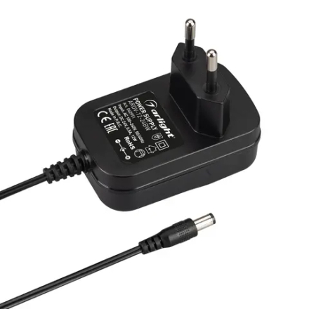 Блок питания ARDV-12-24BW (24V, 0.5A, 12W) (Arlight, Адаптер, 3 года) 040951