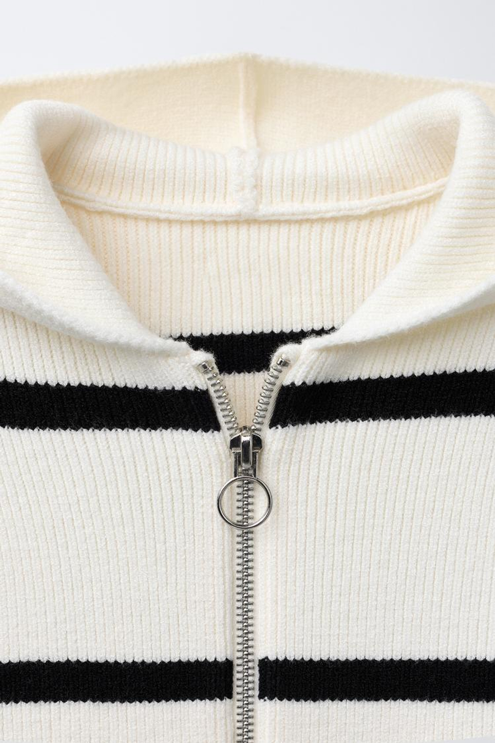 ZARA ВЯЗАНАЯ КУРТКА НА МОЛНИИ, ПОЛОСКИ