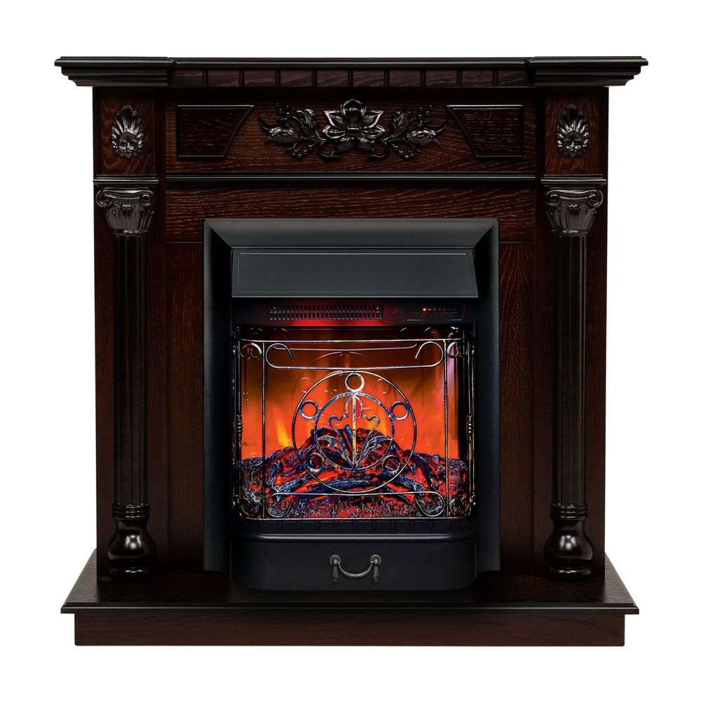 Электрокамин RealFlame Dacota AO античный дуб с очагом Majestic Lux Black RC
