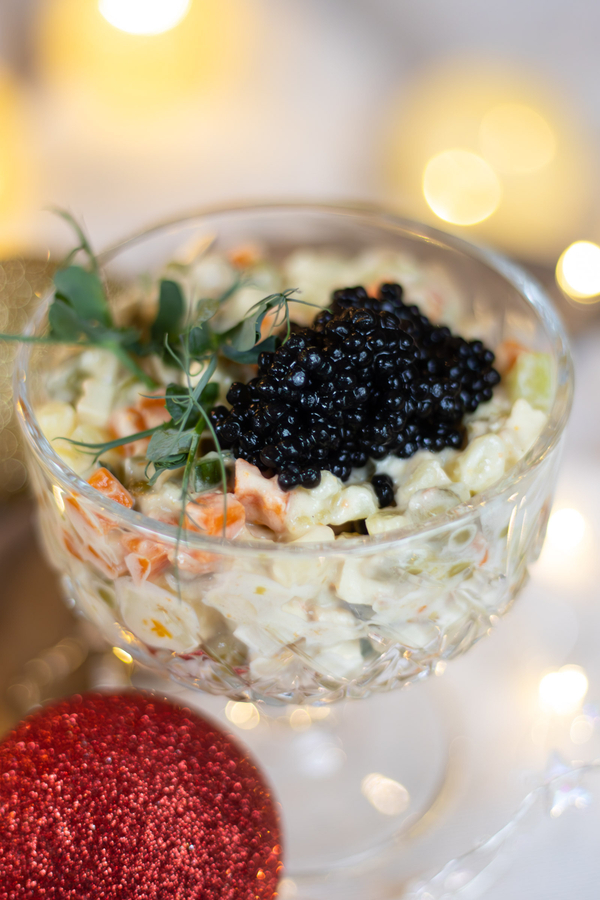 САЛАТ "ОЛИВЬЕ" с красной икрой new