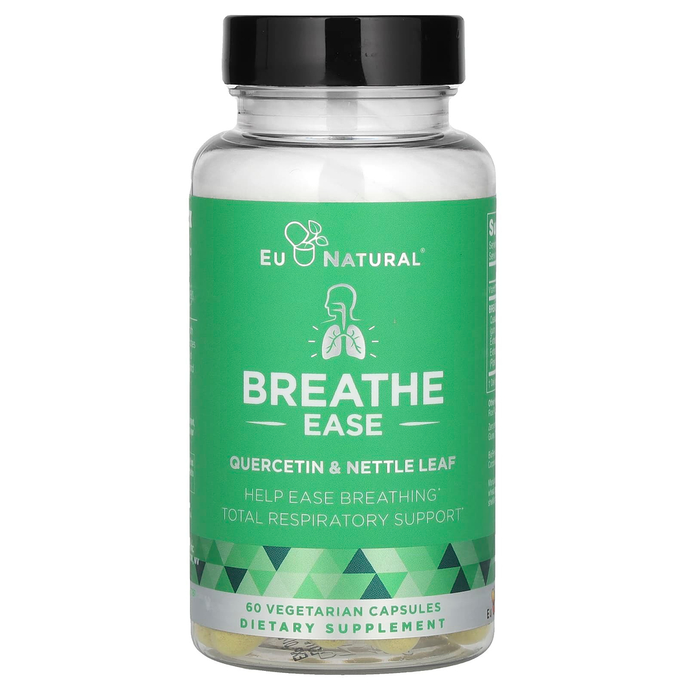 Eu Natural, Breathe Ease, кверцетин и листья крапивы, 60 вегетарианских капсул
