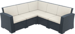 Диван пластиковый плетеный угловой с подушками Monaco Lounge Corner