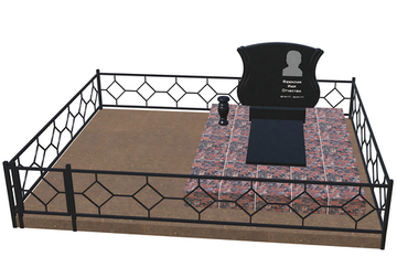 Готовое ритуальное сооружение 1,5м*2,1м (под ключ)