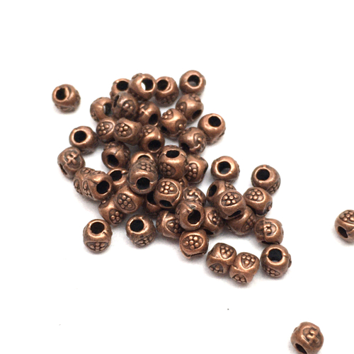 Бусины для украшений 3х3 мм (50 шт), под медь