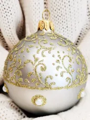 Елочный шар Жемчужный 8 см., Коломеев (КУ-85-204481)