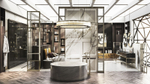 Дозатор Gessi Venti20, настольный, цвет White/Nickel PVD