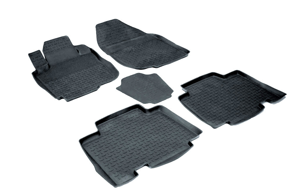 Резиновые коврики с высоким бортом для Toyota RAV4 III L 2008-2012, Seintex.01297