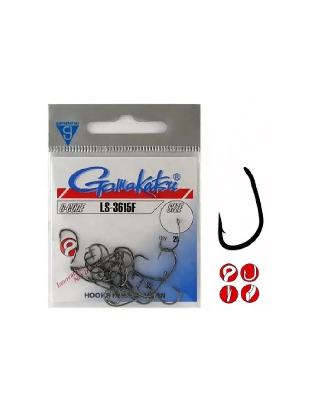 Крючок рыболовный LS-3615 F № 04 ( 2 упк по 25шт)