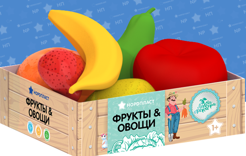 Набор «Фрукты» в ящике (6 шт.)
