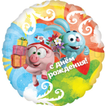 Фольгированная фигура, круг, РУС ДР Смешарики Акварель S60,18"/46СМ