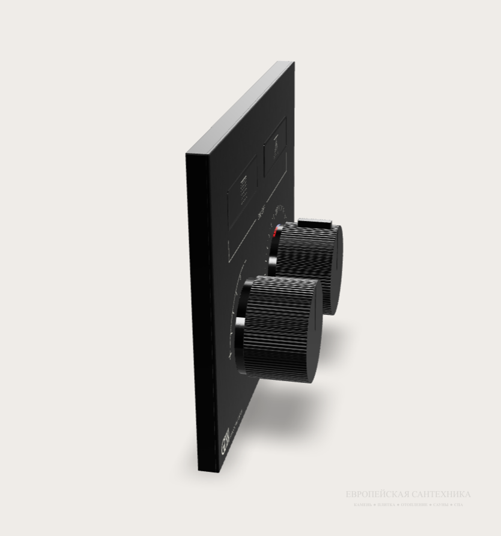 Термостат Gessi HI-FI, до 2-х функций одновременно, встраиваемый, цвет Black Metal Brushed PVD