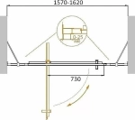 Душевая дверь Cezares MOLVENO BA-12-100+60 прозрачный 160x190