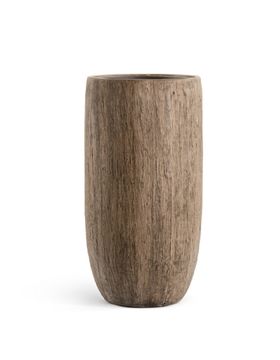 Кашпо TREEZ Effectory - серия Wood - Высокий округлый конус - Светлый дуб