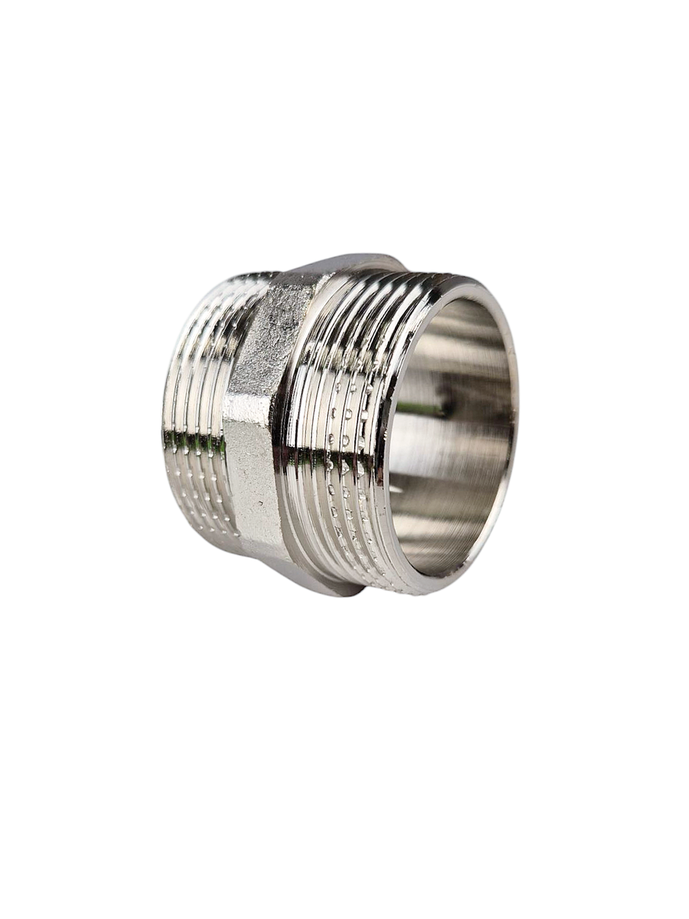 Ниппель, латунь, наружная резьба 1 1/4", никель, RTP