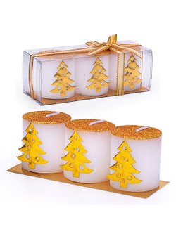 Набор свечей восковых Золотая ёлочка (00-7034)