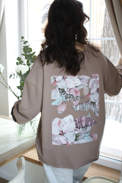 Лонгслив Oversize с принтом