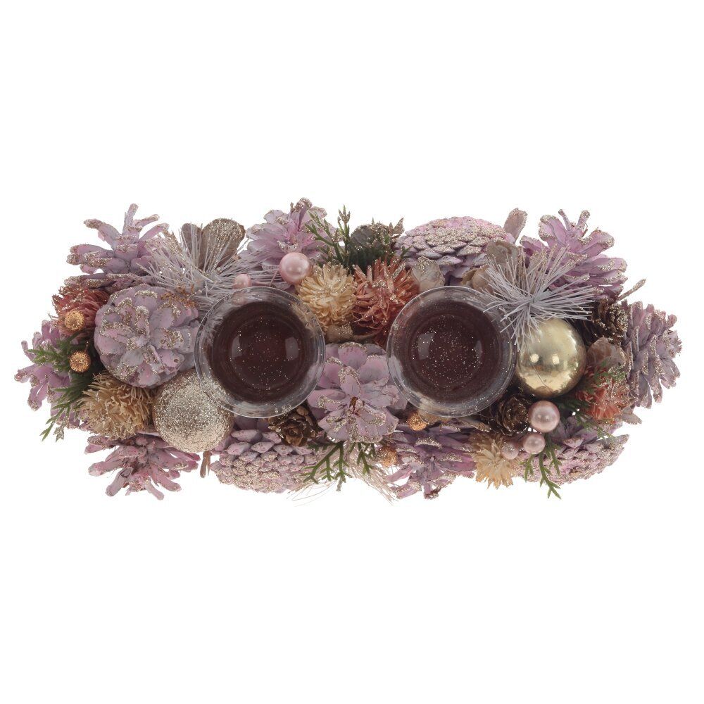 GAEM Подсвечник "Новогодняя композиция", L32 W14 H8,5 см