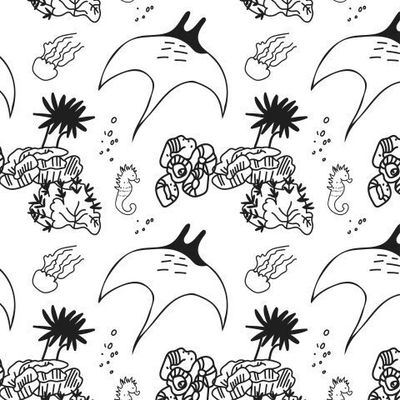 Бесшовный принт c подводным миром