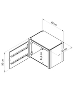 Антресоль 66х45х50, Карлос, на шкаф, 2 двери, массив сосны, белый, Dipriz