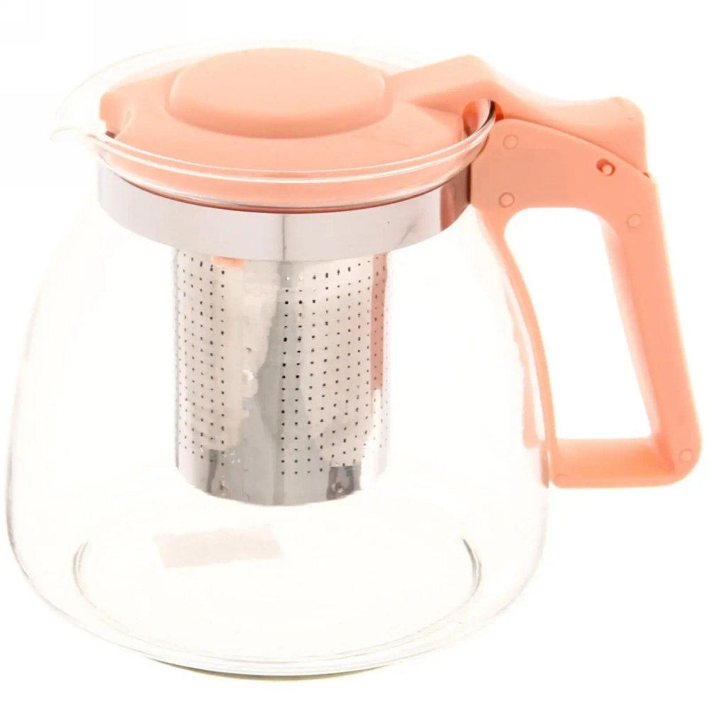 Чайник заварочный стеклянный 900 мл с металлическим ситом Селфи.микс