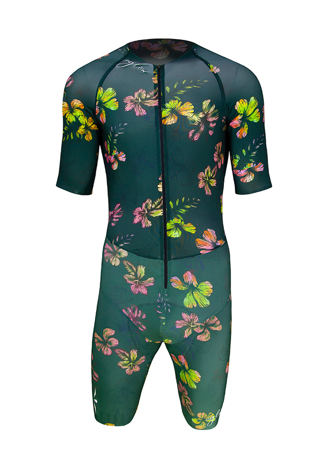 ВЕЛОКОСТЮМ SPEED TT SUIT | HIBISCUS FLORAL DARK GREEN