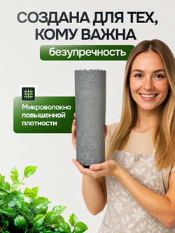 Салфетки в рулоне из микрофибры