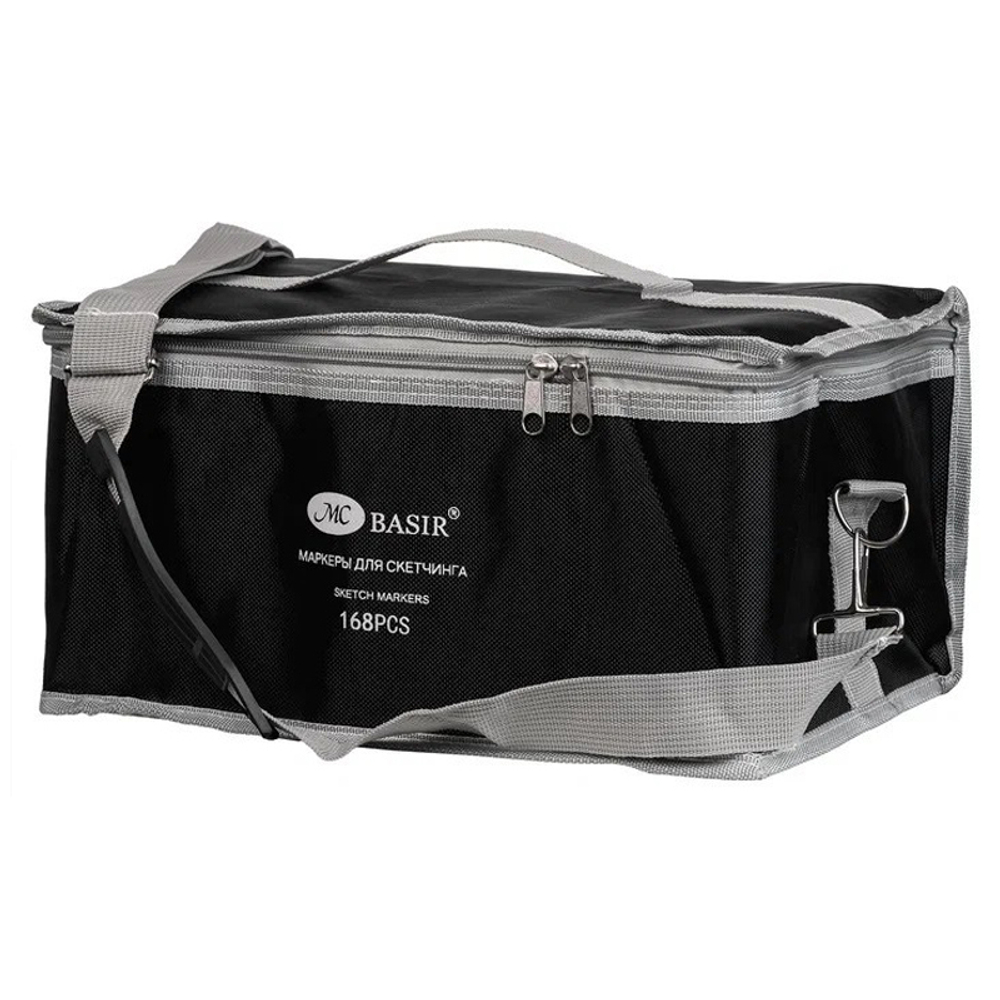 Маркер для скетчинга, двусторонние, Basir, четырехгранные, 14 мм, спиртовые, 168 шт