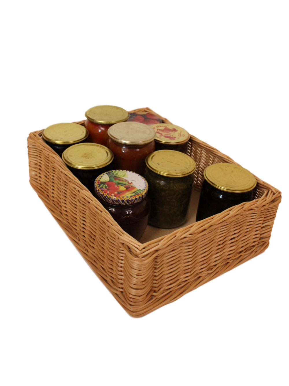 Корзина плетеная из ивовой лозы интерьерная, органайзер для хранения продуктов, кухонных принадлежностей, косметики длина 40 см ширина 30 см высота 12 см