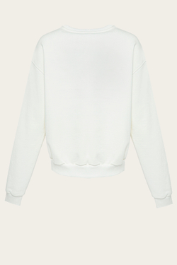 Белый хлопковый свитшот с принтом