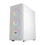 Компьютерный корпус FSP CMT196W, Без БП, 1xUSB3.0/2xUSB2.0, 4x ARGB 120mm, Glass, White, ATX