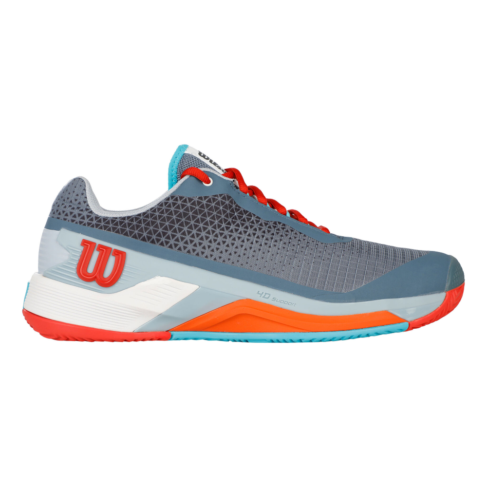 Мужские теннисные кроссовки Wilson Rush 4.0 Clay Court Shoe Men - Grey, Blue