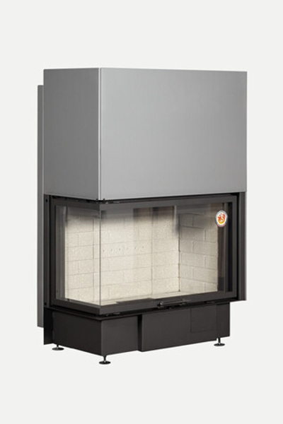 Каминная топка Экокамин ДЕЛЬТА 1000 L два стекла принтинг  левая