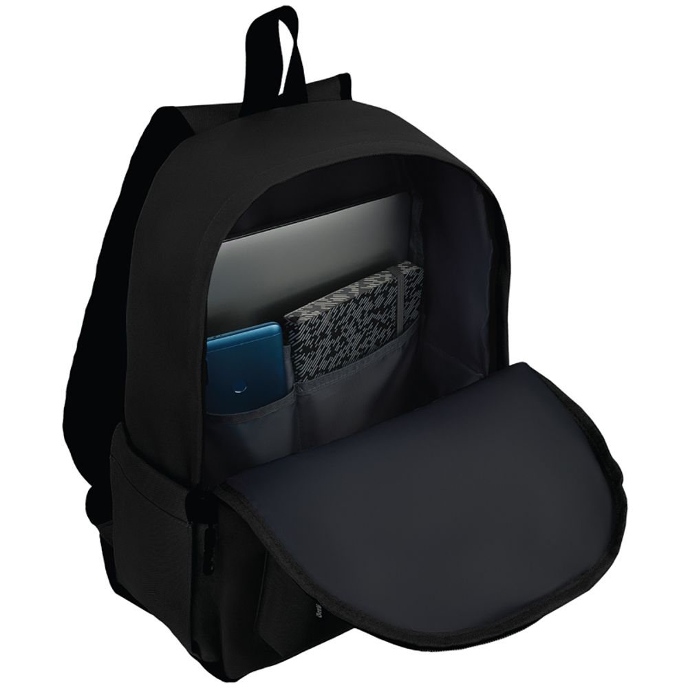 Рюкзак Berlingo Casual City black 39,5х27х13см, 500 гр., 1отд. 3карм, уплотненная спинка