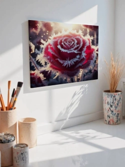 Картина на стену 40 X 50 Роза в снегу